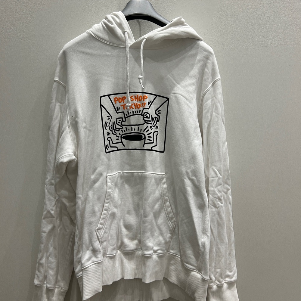 White Keith haring Hoodie with Graphic Print